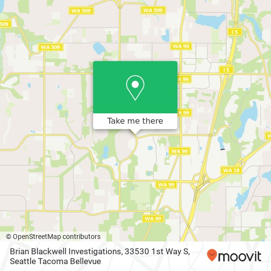 Mapa de Brian Blackwell Investigations, 33530 1st Way S