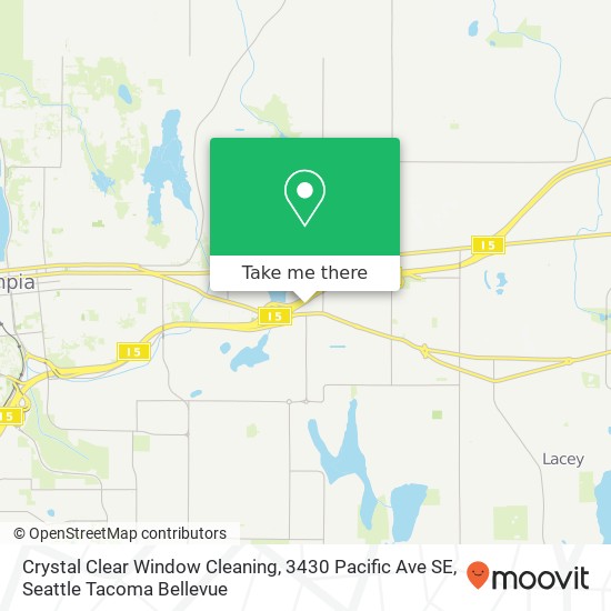 Mapa de Crystal Clear Window Cleaning, 3430 Pacific Ave SE