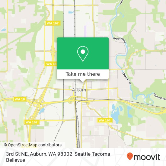 Mapa de 3rd St NE, Auburn, WA 98002