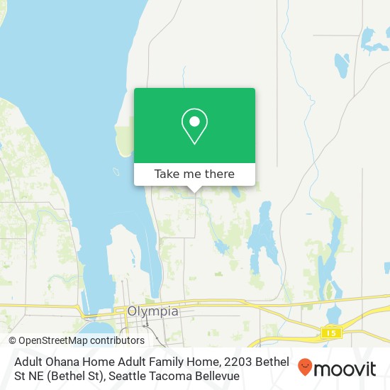Mapa de Adult Ohana Home Adult Family Home, 2203 Bethel St NE