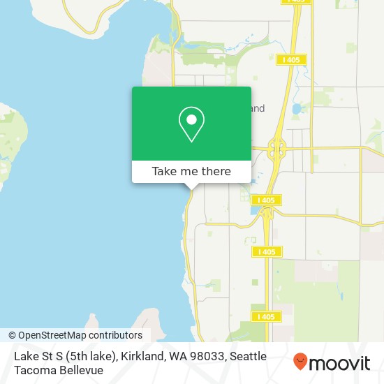 Mapa de Lake St S (5th lake), Kirkland, WA 98033