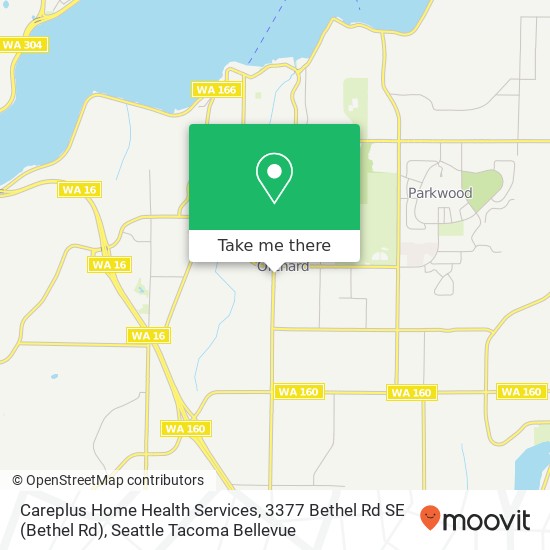 Mapa de Careplus Home Health Services, 3377 Bethel Rd SE