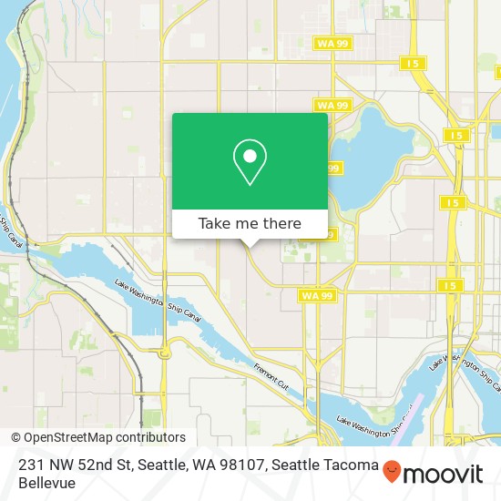 Mapa de 231 NW 52nd St, Seattle, WA 98107