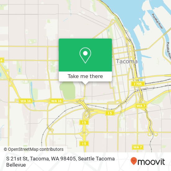 Mapa de S 21st St, Tacoma, WA 98405