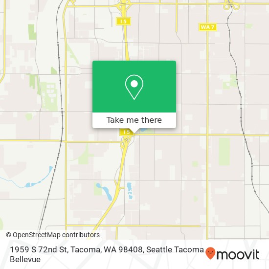 Mapa de 1959 S 72nd St, Tacoma, WA 98408