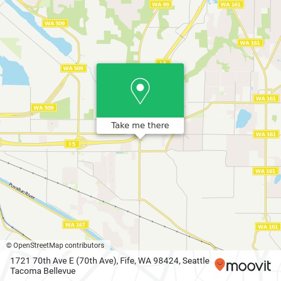 Mapa de 1721 70th Ave E (70th Ave), Fife, WA 98424