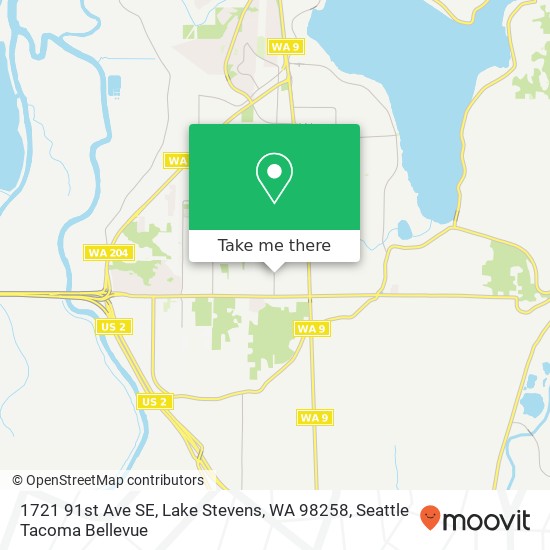 Mapa de 1721 91st Ave SE, Lake Stevens, WA 98258