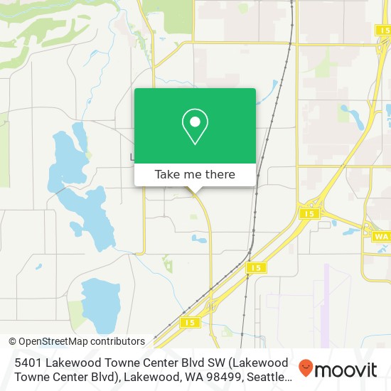 Mapa de 5401 Lakewood Towne Center Blvd SW (Lakewood Towne Center Blvd), Lakewood, WA 98499