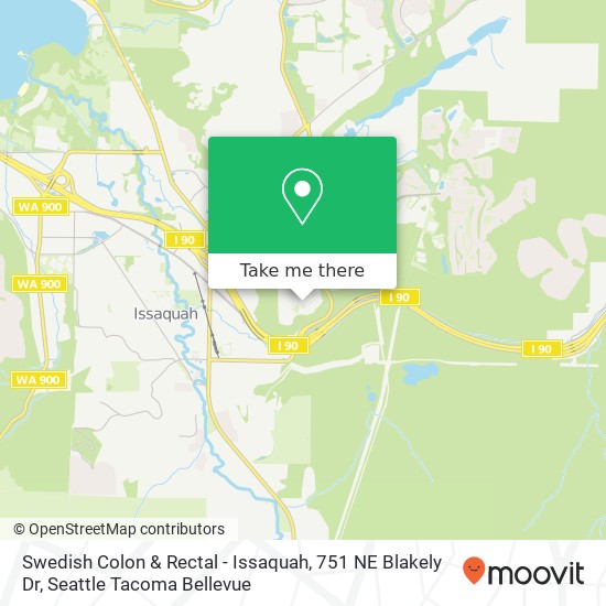 Mapa de Swedish Colon & Rectal - Issaquah, 751 NE Blakely Dr