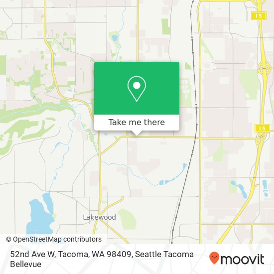 Mapa de 52nd Ave W, Tacoma, WA 98409
