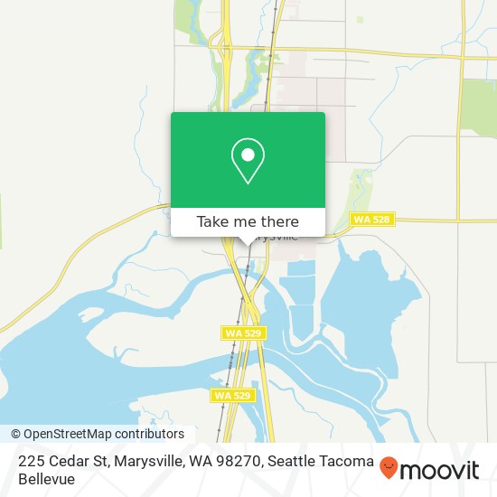 Mapa de 225 Cedar St, Marysville, WA 98270