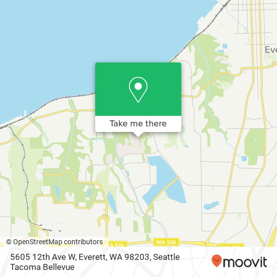 Mapa de 5605 12th Ave W, Everett, WA 98203