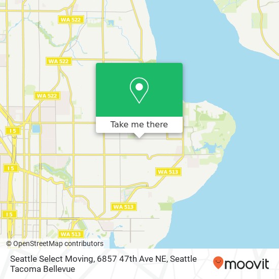 Mapa de Seattle Select Moving, 6857 47th Ave NE