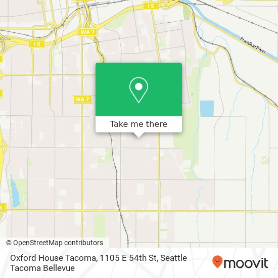 Oxford House Tacoma, 1105 E 54th St map