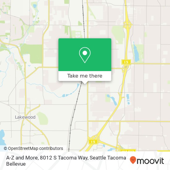 Mapa de A-Z and More, 8012 S Tacoma Way