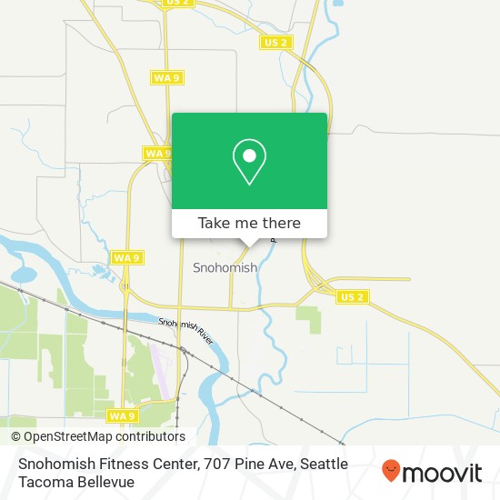 Mapa de Snohomish Fitness Center, 707 Pine Ave