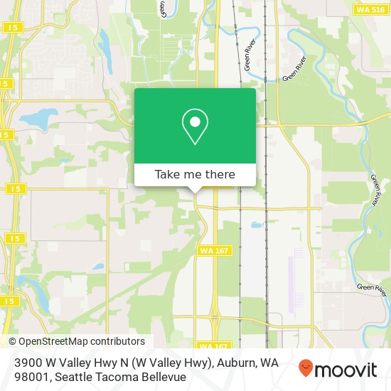 Mapa de 3900 W Valley Hwy N (W Valley Hwy), Auburn, WA 98001