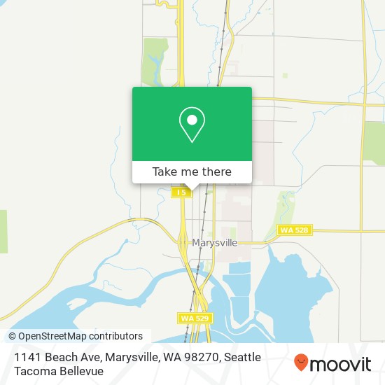 Mapa de 1141 Beach Ave, Marysville, WA 98270