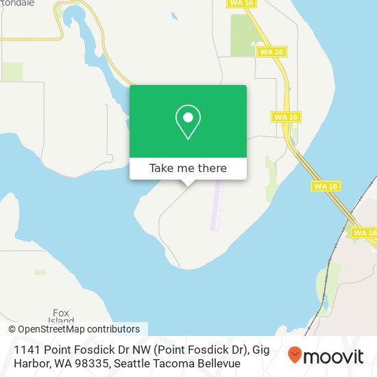 Mapa de 1141 Point Fosdick Dr NW (Point Fosdick Dr), Gig Harbor, WA 98335
