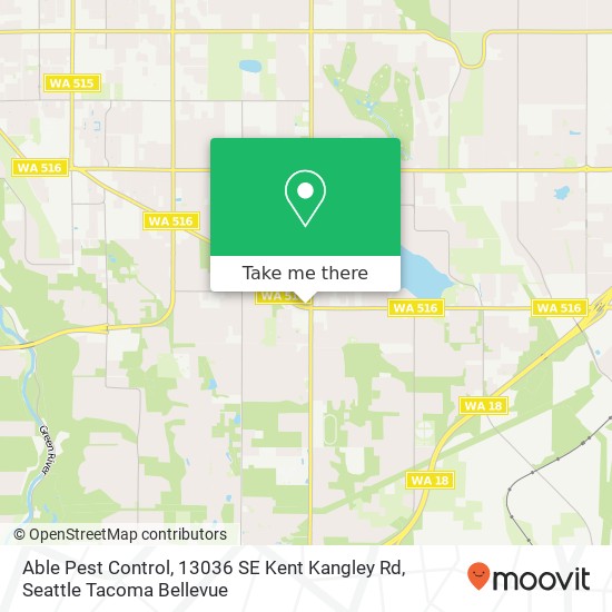 Mapa de Able Pest Control, 13036 SE Kent Kangley Rd