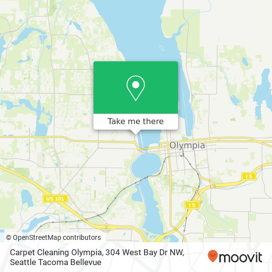 Mapa de Carpet Cleaning Olympia, 304 West Bay Dr NW