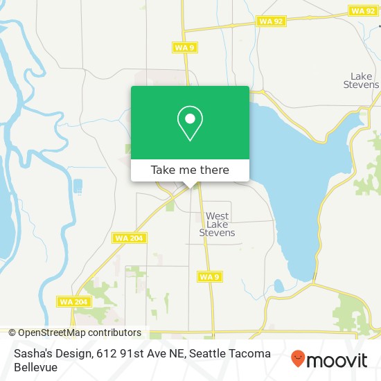 Sasha's Design, 612 91st Ave NE map