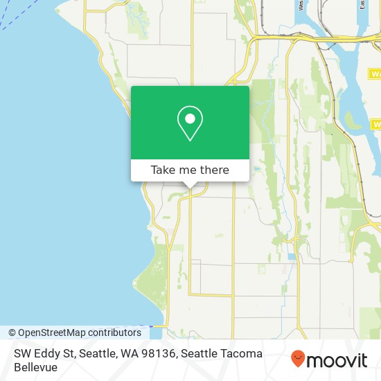Mapa de SW Eddy St, Seattle, WA 98136