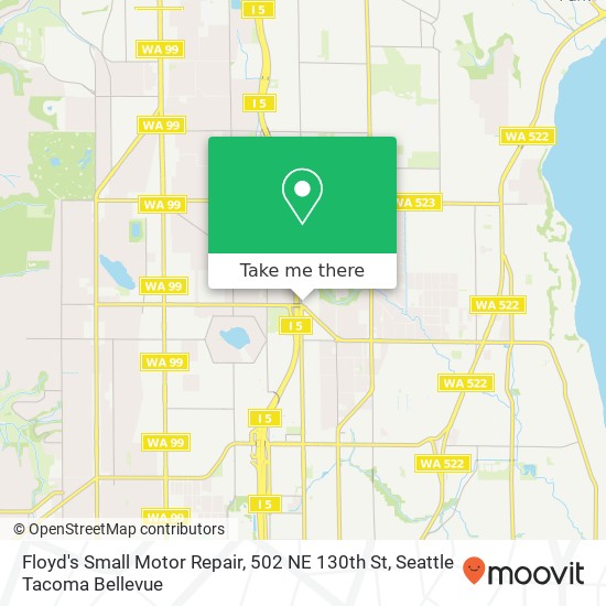 Mapa de Floyd's Small Motor Repair, 502 NE 130th St