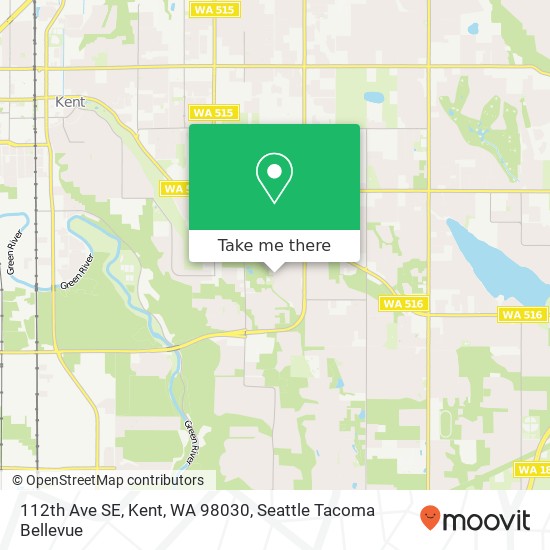 112th Ave SE, Kent, WA 98030 map