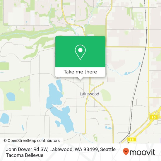 Mapa de John Dower Rd SW, Lakewood, WA 98499