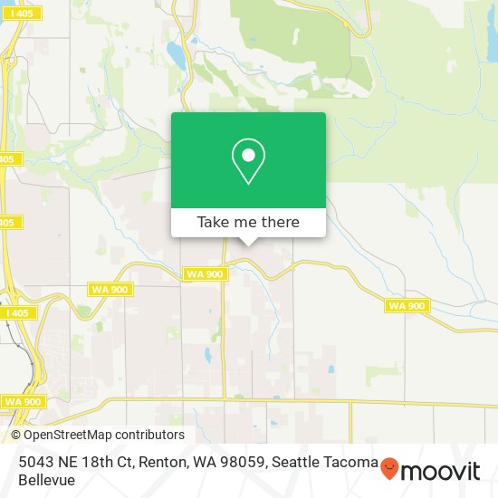 Mapa de 5043 NE 18th Ct, Renton, WA 98059