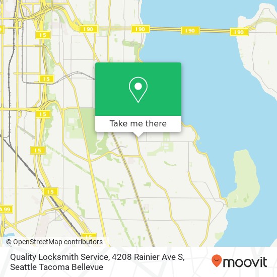 Mapa de Quality Locksmith Service, 4208 Rainier Ave S