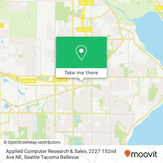 Mapa de Applied Computer Research & Sales, 2227 152nd Ave NE