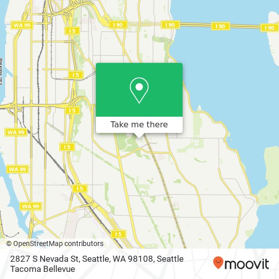 Mapa de 2827 S Nevada St, Seattle, WA 98108