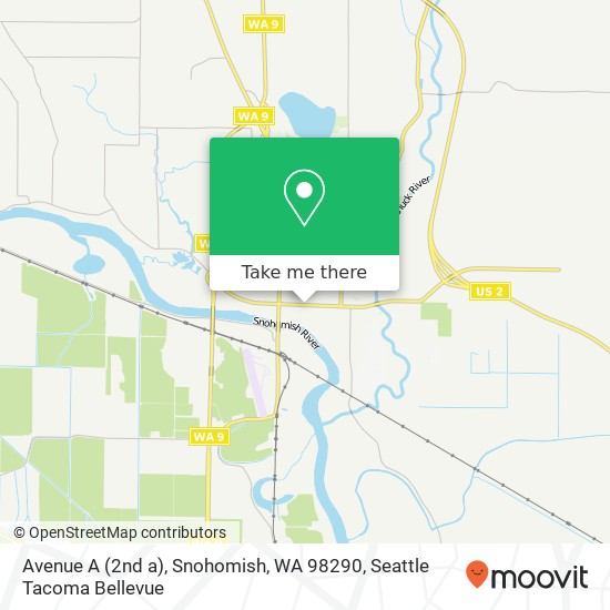 Mapa de Avenue A (2nd a), Snohomish, WA 98290