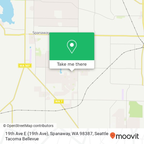 19th Ave E (19th Ave), Spanaway, WA 98387 map