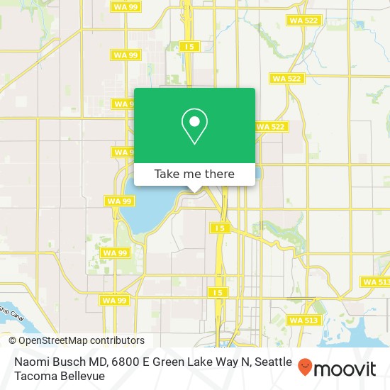 Mapa de Naomi Busch MD, 6800 E Green Lake Way N
