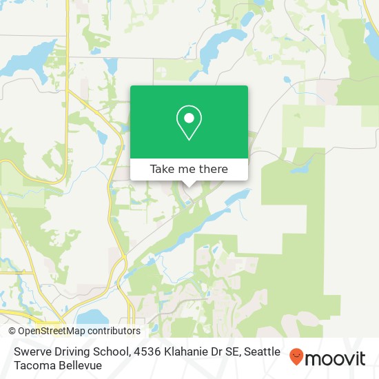 Swerve Driving School, 4536 Klahanie Dr SE map
