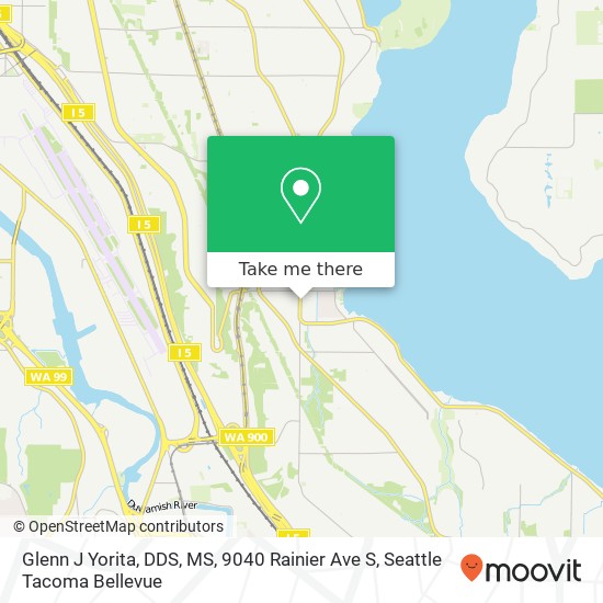 Mapa de Glenn J Yorita, DDS, MS, 9040 Rainier Ave S