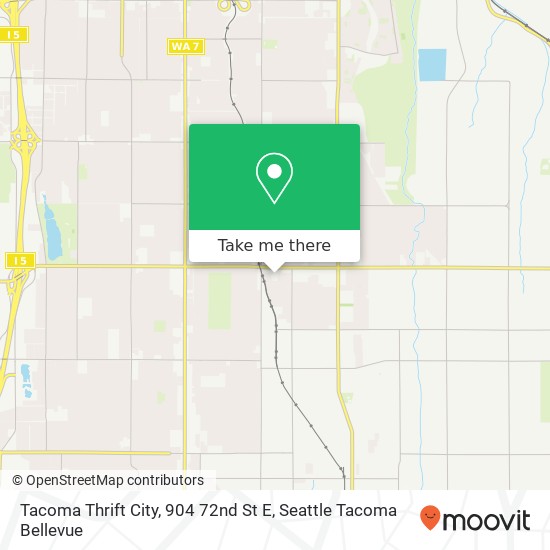 Mapa de Tacoma Thrift City, 904 72nd St E