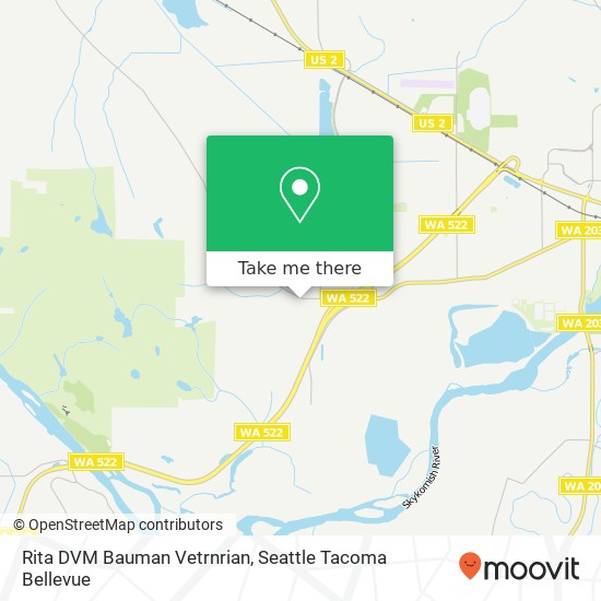 Rita DVM Bauman Vetrnrian, 16408 161st Ave SE map