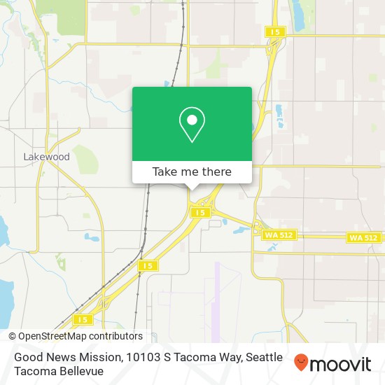 Mapa de Good News Mission, 10103 S Tacoma Way