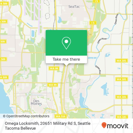 Omega Locksmith, 20651 Military Rd S map