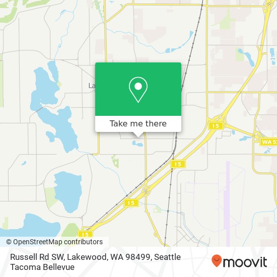 Mapa de Russell Rd SW, Lakewood, WA 98499
