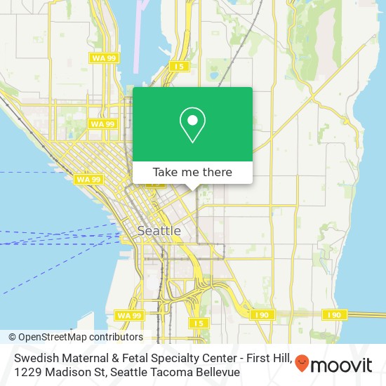 Mapa de Swedish Maternal & Fetal Specialty Center - First Hill, 1229 Madison St