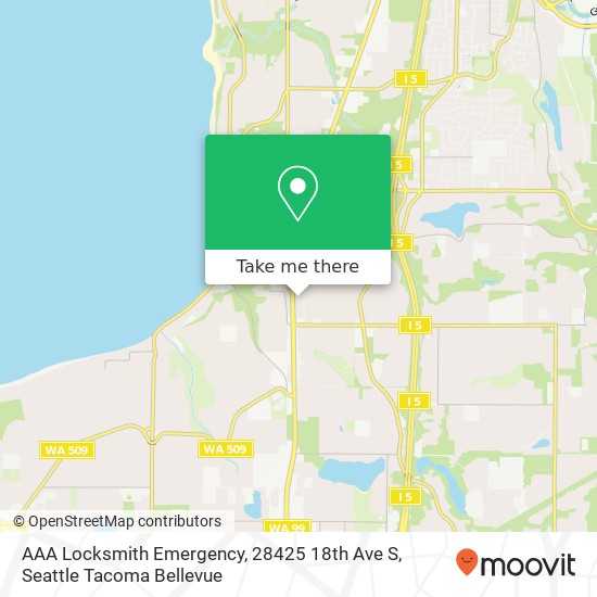 AAA Locksmith Emergency, 28425 18th Ave S map