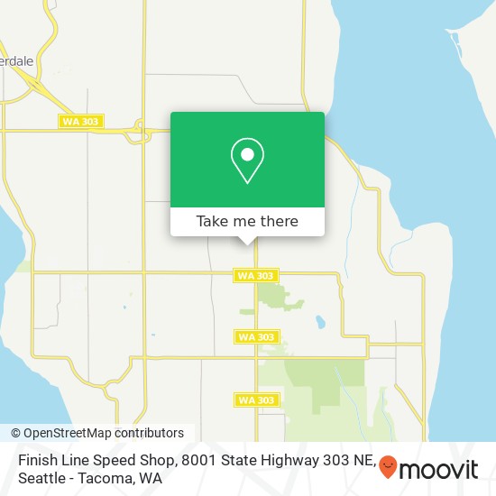 Mapa de Finish Line Speed Shop, 8001 State Highway 303 NE