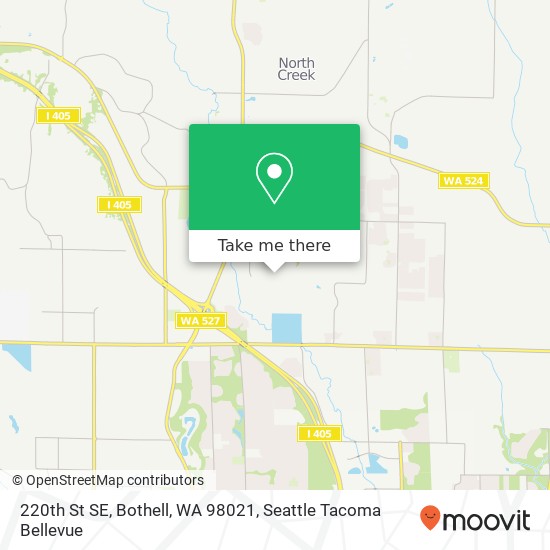 Mapa de 220th St SE, Bothell, WA 98021