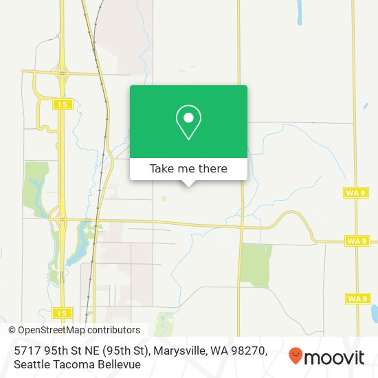 Mapa de 5717 95th St NE (95th St), Marysville, WA 98270