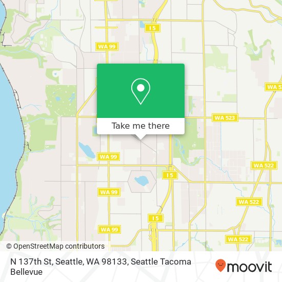 Mapa de N 137th St, Seattle, WA 98133